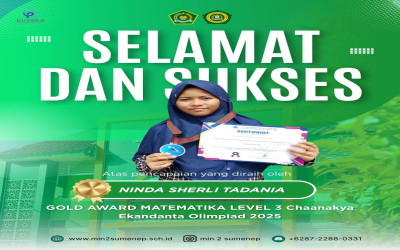 Siswi MIN 2 Sumenep Raih Gold Award di Ajang Chaanakya Ekadanta Olympiad 2025 tingkat Kabupaten Sumenep